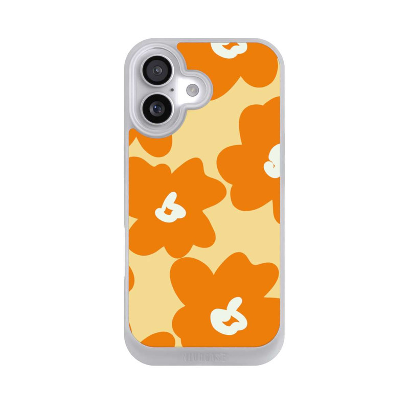 iPhone 17 NIVOpure Retro floral pattern Päivi yellow orange