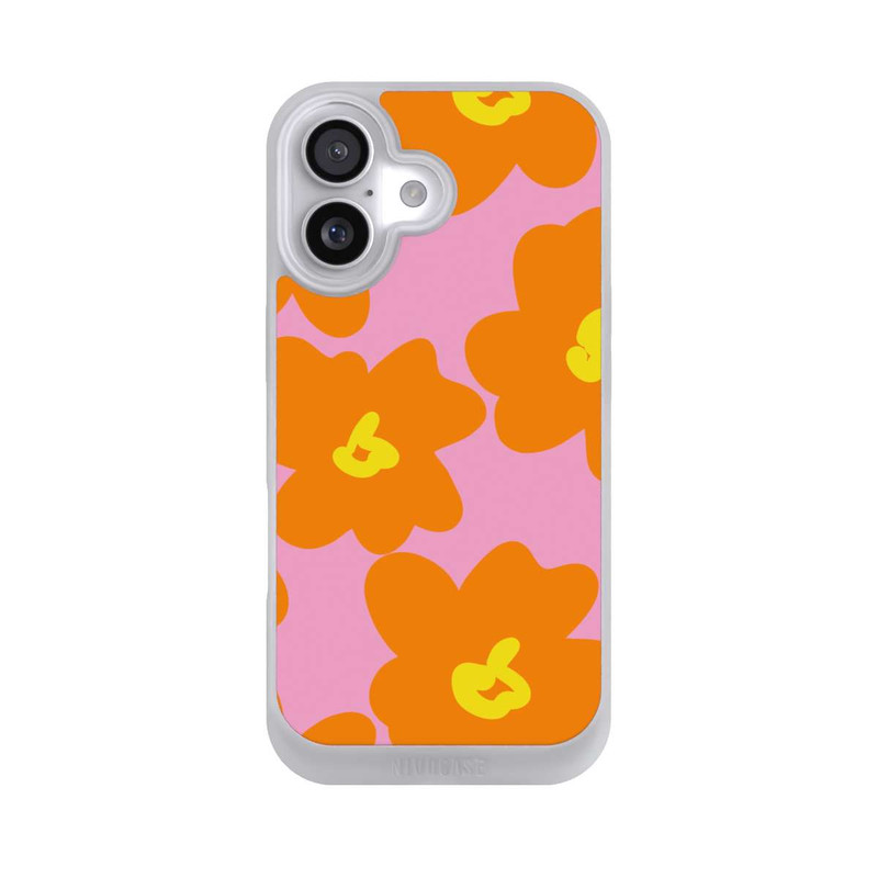 iPhone 17 NIVOpure Fleurs Rétro Rose & Orange