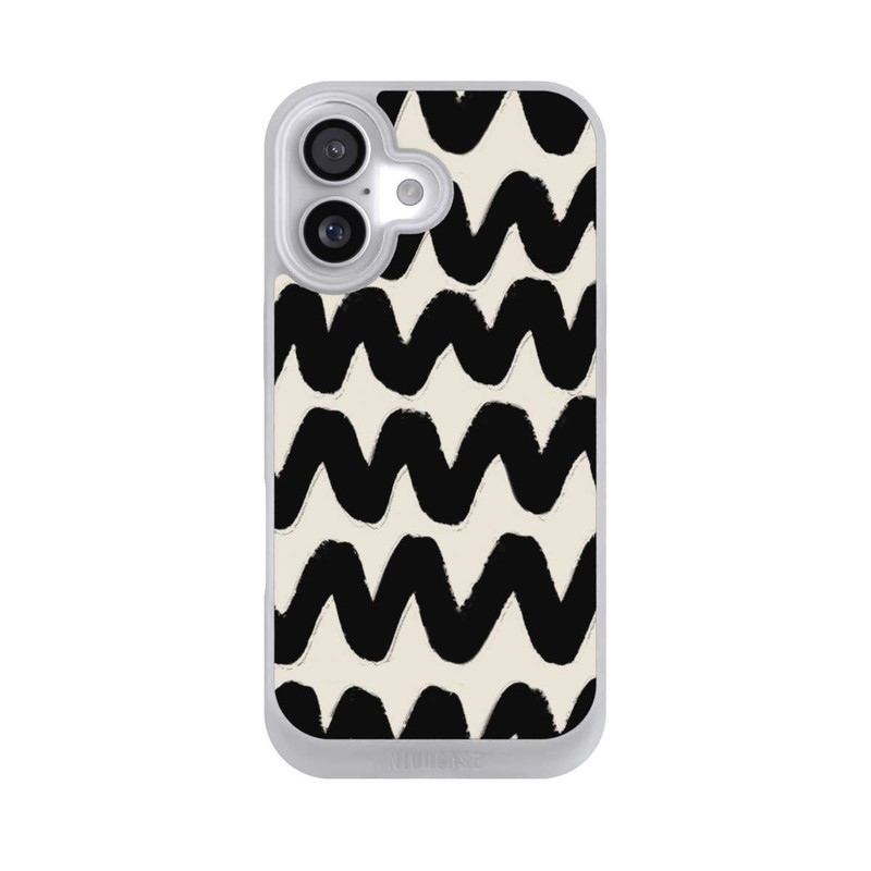 iPhone 17 NIVOpure Black Waves Pattern
