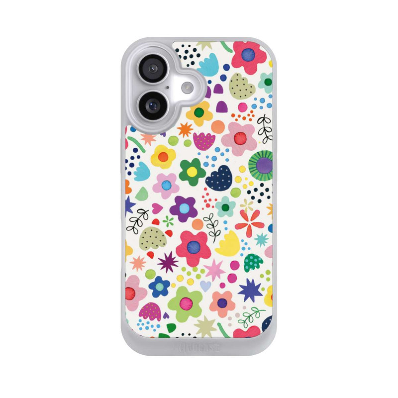 iPhone 17 NIVOpure Fleurs psychédéliques colorées