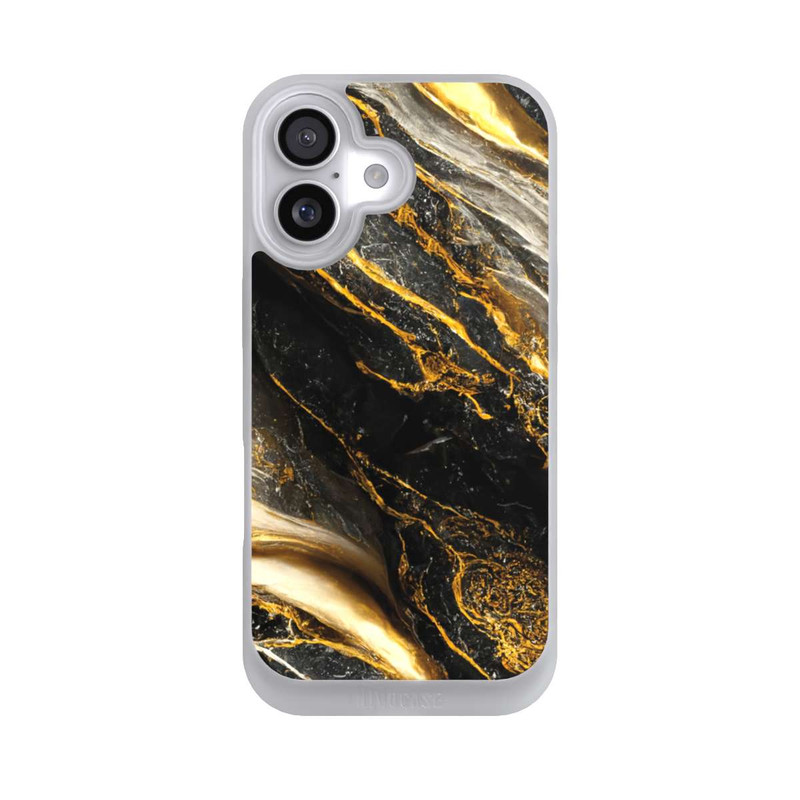 iPhone 17 NIVOpure Schwarze Marmor Goldschichten