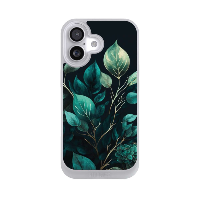 iPhone 17 NIVOpure Eucalyptus Dark Background