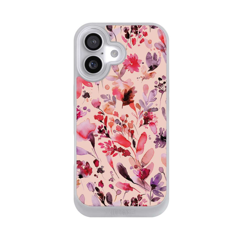 iPhone 17 NIVOpure Künstlerische Blumen Viva Magenta