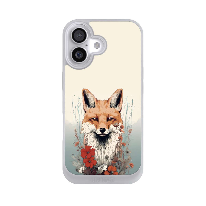 iPhone 17 NIVOpure Renard avec des fleurs