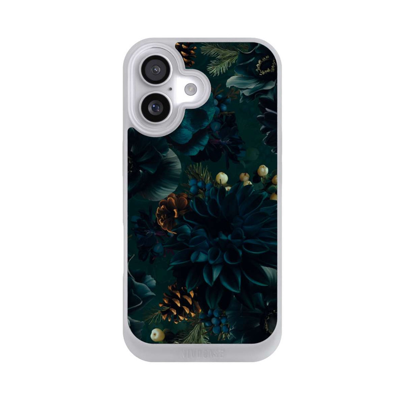 iPhone 17 NIVOpure Blumenmuster Grün und Blau