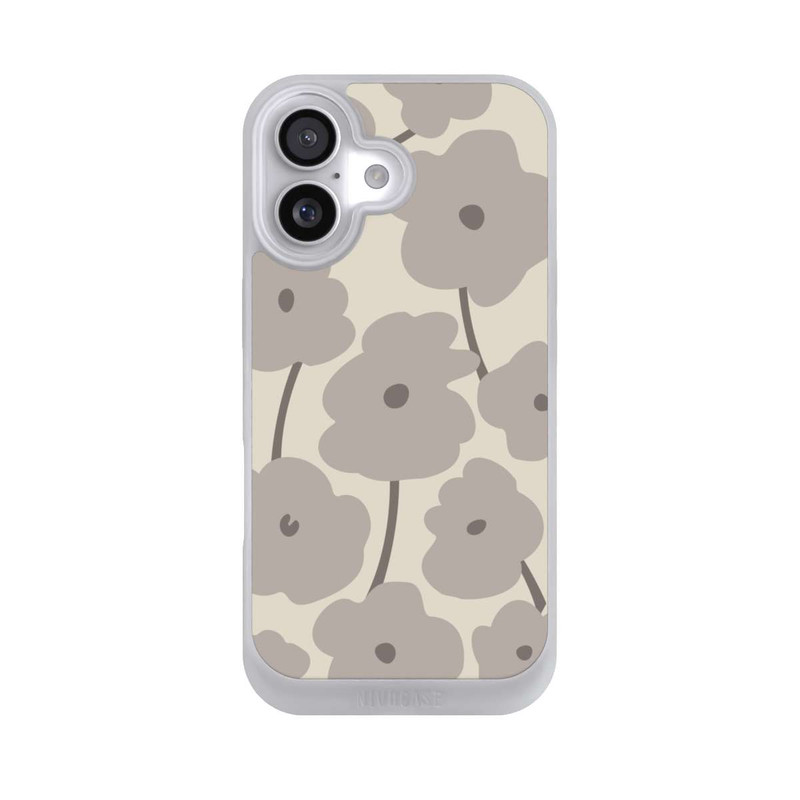 iPhone 17 NIVOpure Minimalistische Blumen Beige