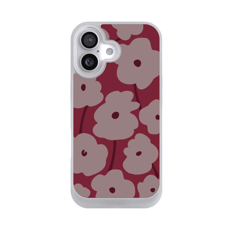 iPhone 17 NIVOpure Minimalistische Blumen Bordeaux
