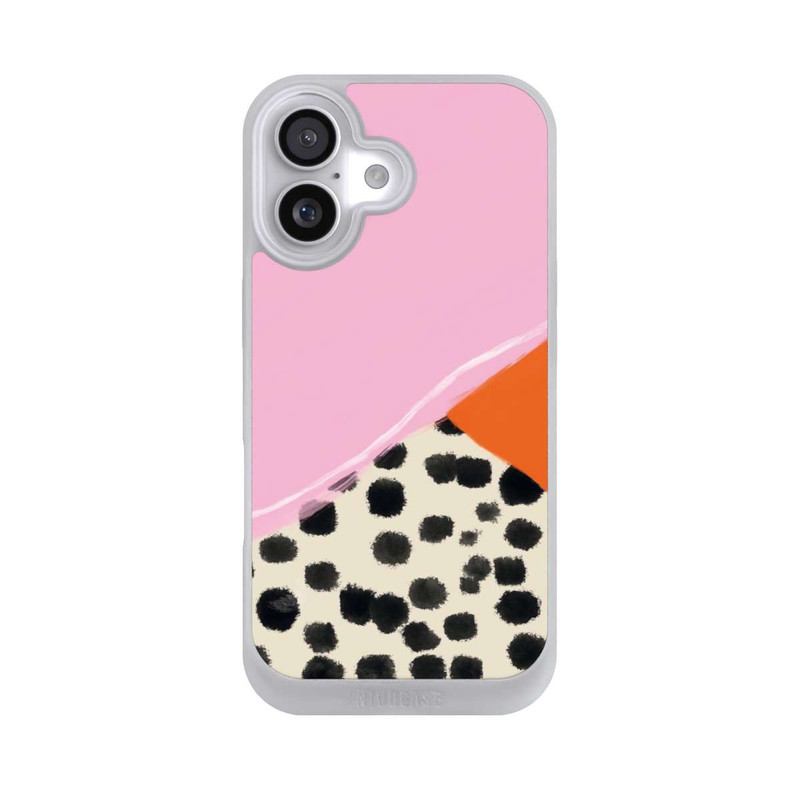iPhone 17 NIVOpure Pink and Orange Modern Art with Dots