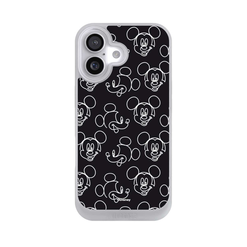 iPhone 17 NIVOpure Disney Mickey Faces Black Line Art Pattern