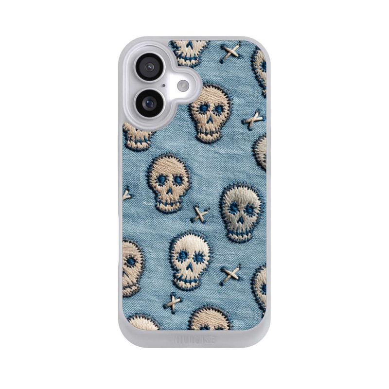iPhone 17 NIVOpure Skulls on Jeans Pattern