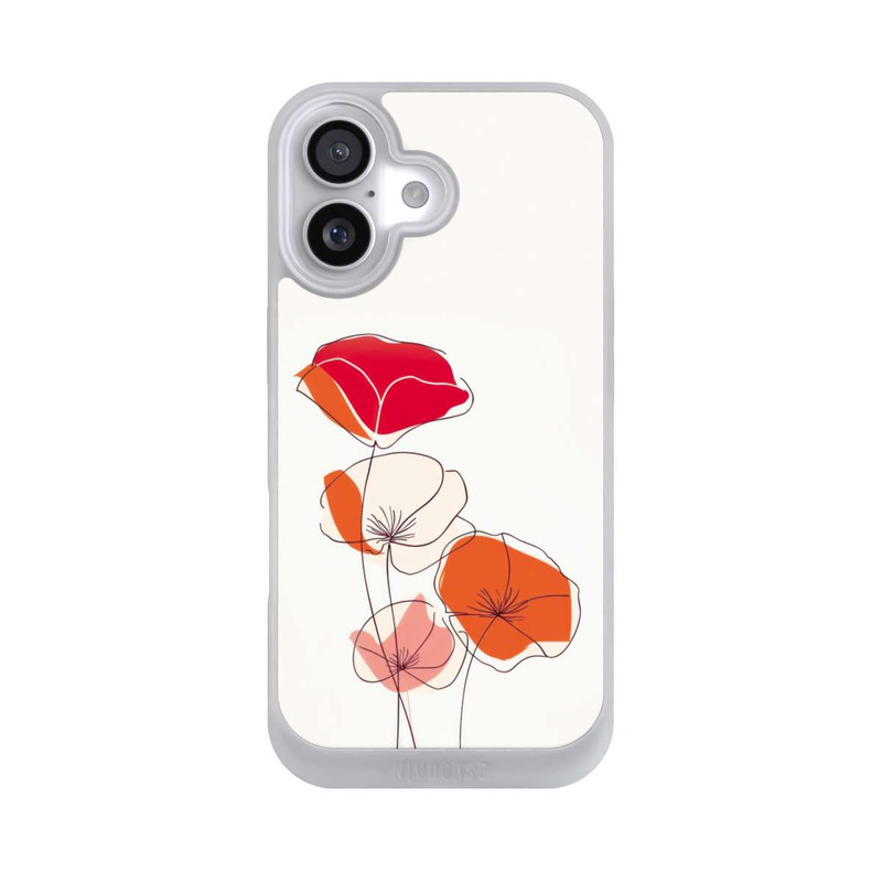 iPhone 17 NIVOpure Mohn Line Art