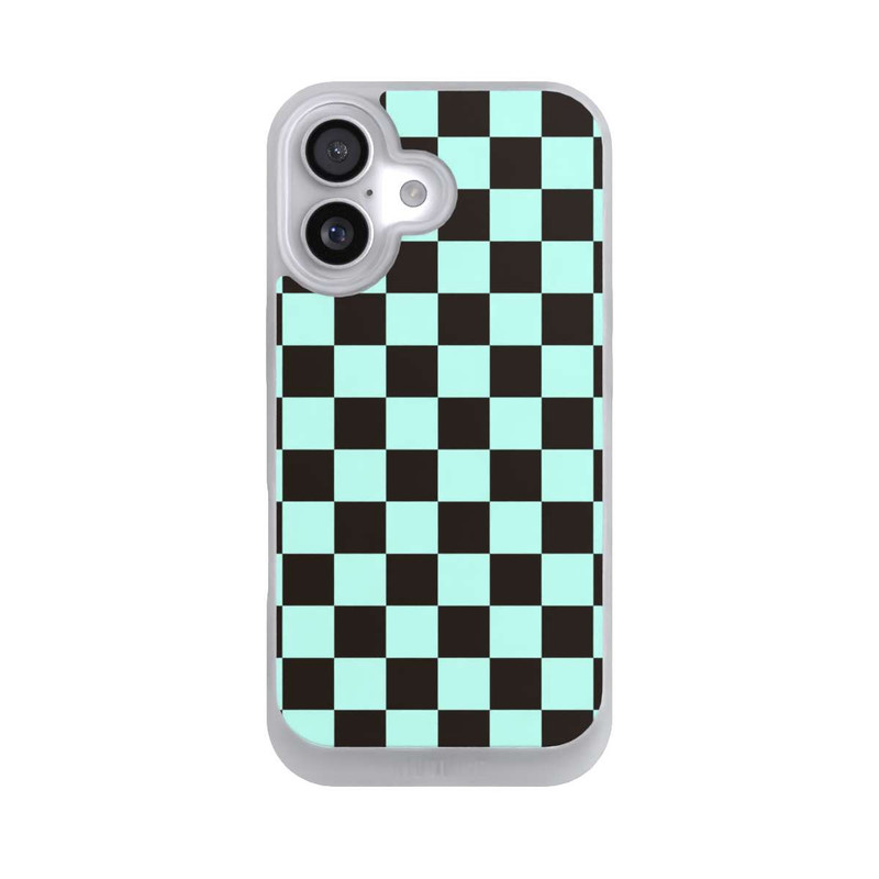 iPhone 17 NIVOpure Schachbrett Braun Blau