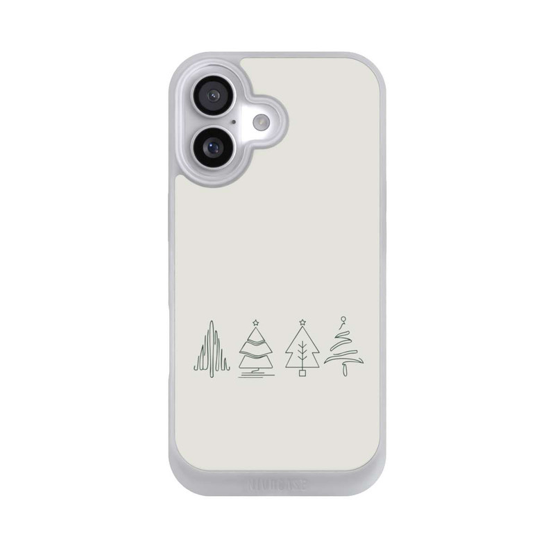 iPhone 17 NIVOpure Weihnachtsbäume Line Art Minimalistisch