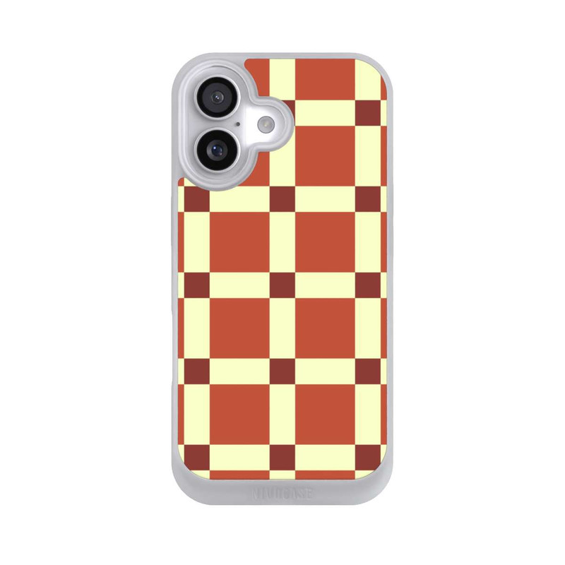 iPhone 17 NIVOpure Big Brown Checked Pattern