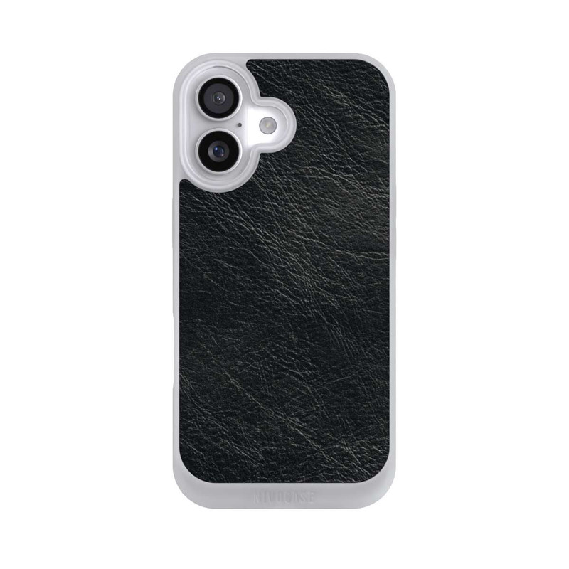 iPhone 17 NIVOpure Schwarzer Lederlook Hintergrund