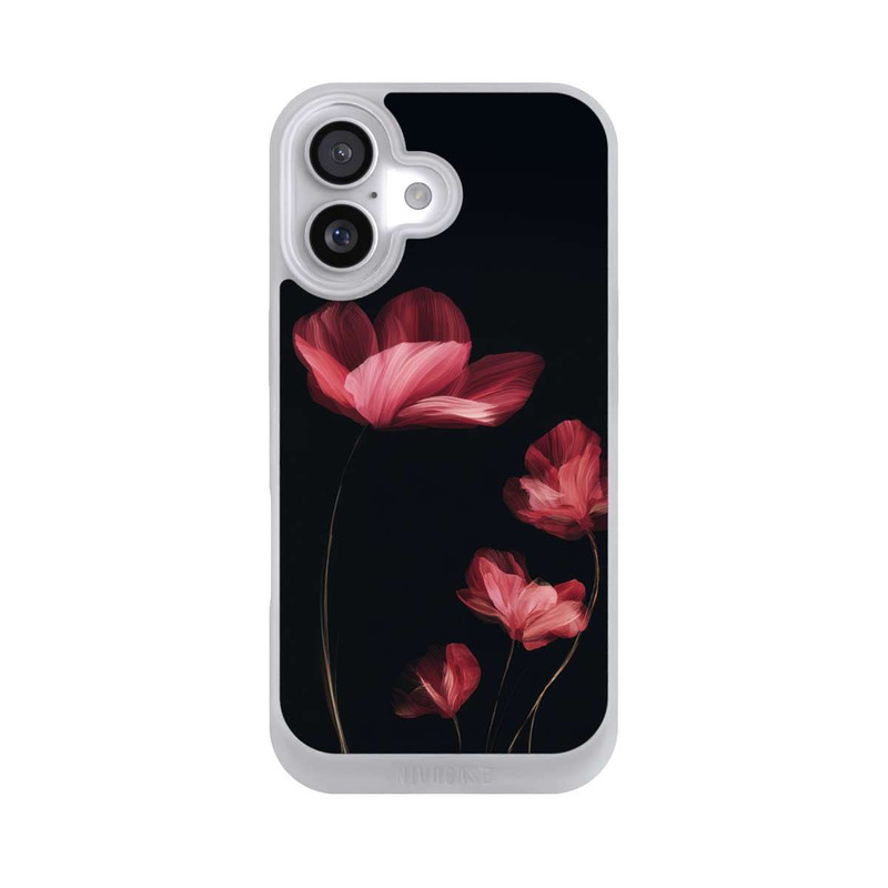 iPhone 17 NIVOpure Burgunder Blüten schwarz