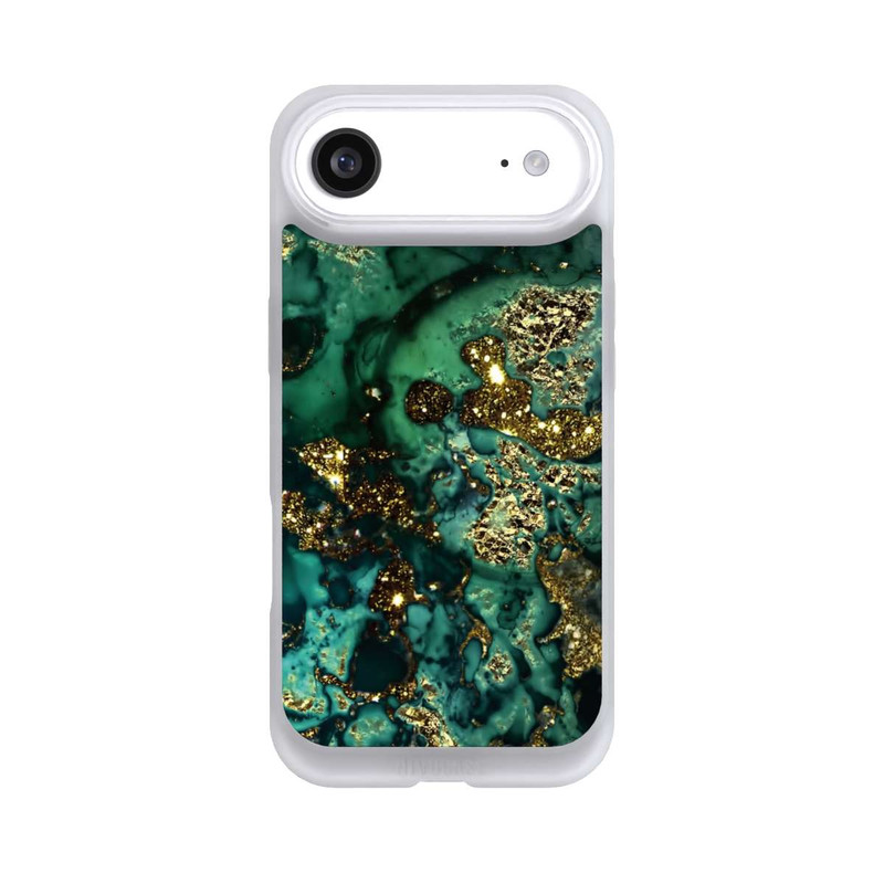 iPhone Air NIVOpure Cyan Glitter Marble Look