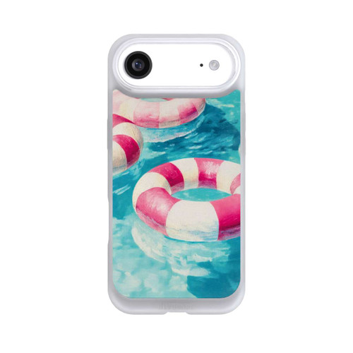 Apple iPhone Air NIVOpure Gestreifte Schwimmringe im Pool