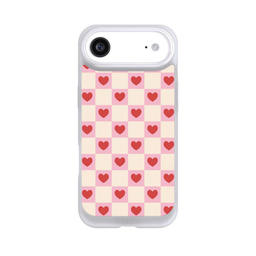 Apple iPhone Air NIVOpure Rosa Kariertes Herzmuster Valentinstag