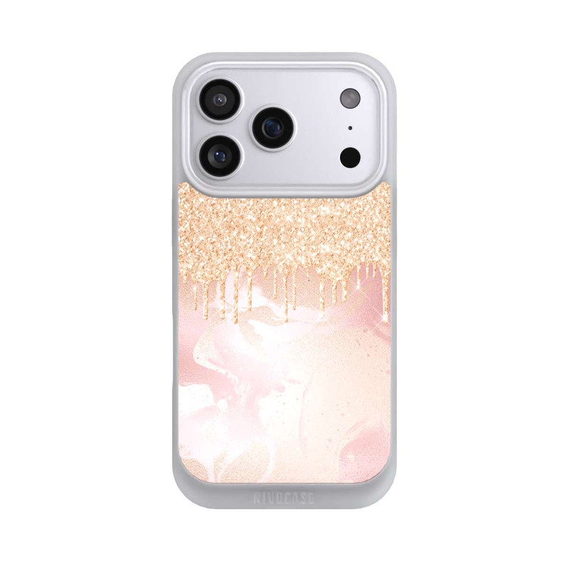 iPhone 17 Pro NIVOpure  Roségoldener Glitzer Tropfen Look