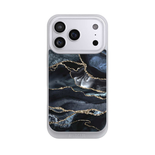 Apple iPhone 17 Pro NIVOpure Dunkler Marmor Gold Glitzerlook