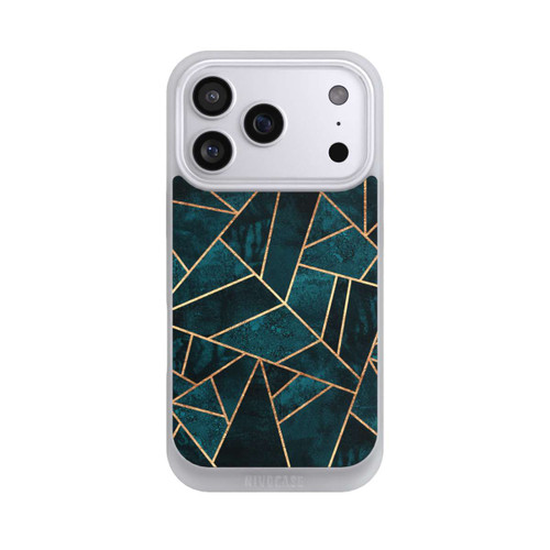 Apple iPhone 17 Pro NIVOpure Tief Blaugrün Stein Gold Druck