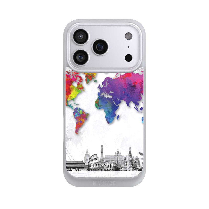 iPhone 17 Pro NIVOpure Weltkarte mit Skyline