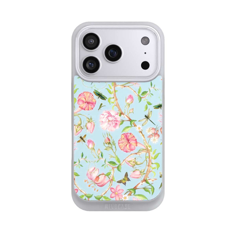 iPhone 17 Pro NIVOpure Vintage Botanic Flowers Blue