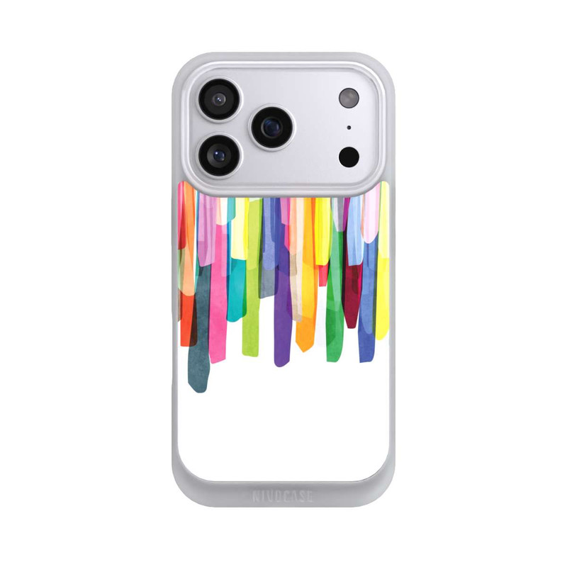 iPhone 17 Pro NIVOpure Bunte Streifen Weißer Hintergrund