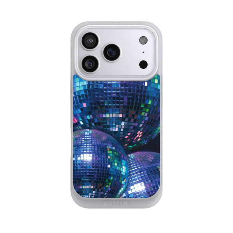 iPhone 17 Pro NIVOpure Discokugel Blau Schwarz Partytime mit KI