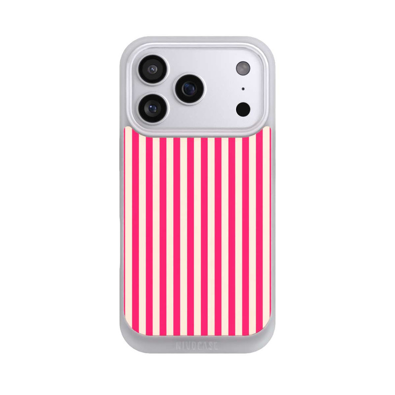 iPhone 17 Pro NIVOpure Streifen Rosa Rot Popcorn Look