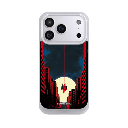 Apple iPhone 17 Pro NIVOpure Spider-Man Marvel between Skyscrapers