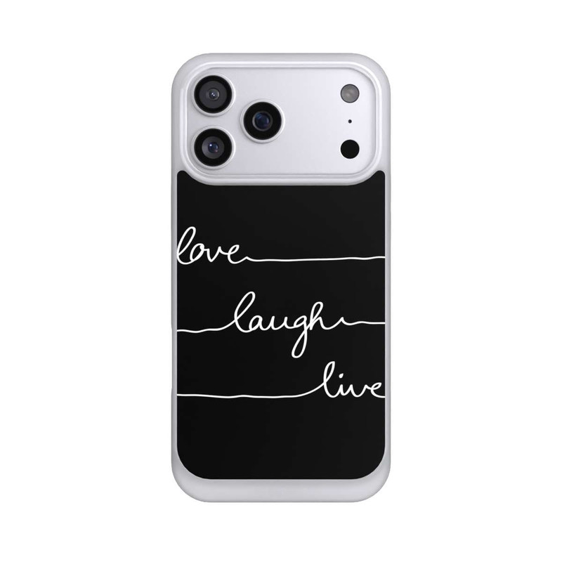 iPhone 17 Pro Max NIVOpure Love Laugh Live weiß/schwarz