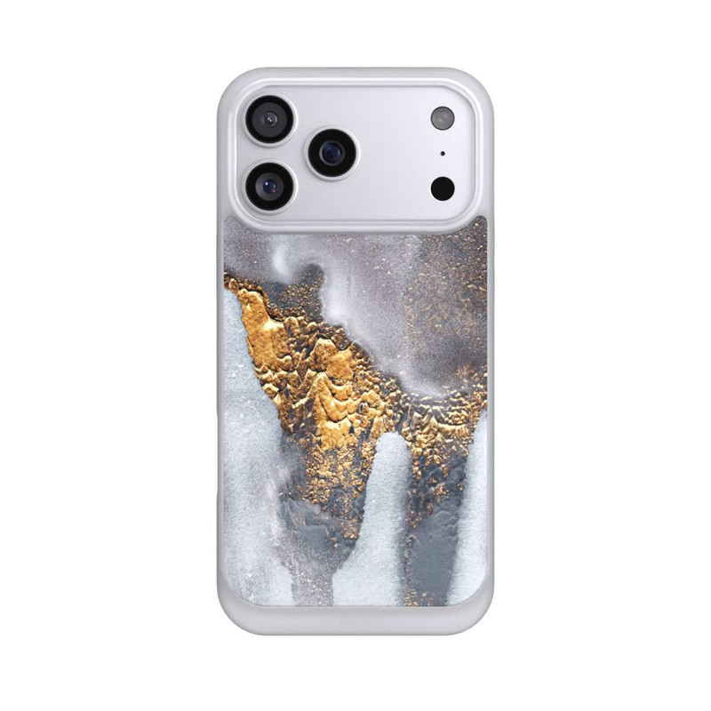 iPhone 17 Pro Max NIVOpure Beton-Gold-Glitzerlook