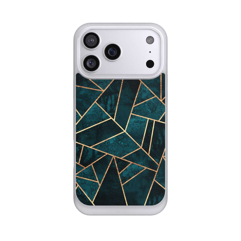 iPhone 17 Pro Max NIVOpure Tief Blaugrün Stein Gold Druck