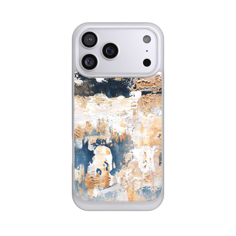 iPhone 17 Pro Max NIVOpure Abstraktion Blau und Gold