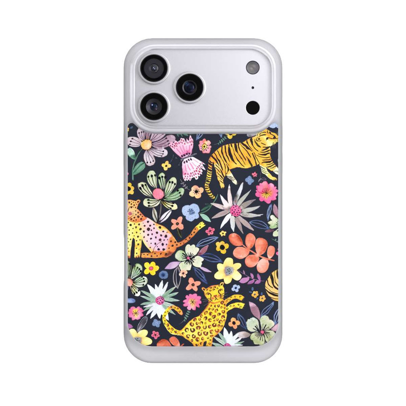 iPhone 17 Pro Max NIVOpure Frühlingsblumen mit Tiger schwarz