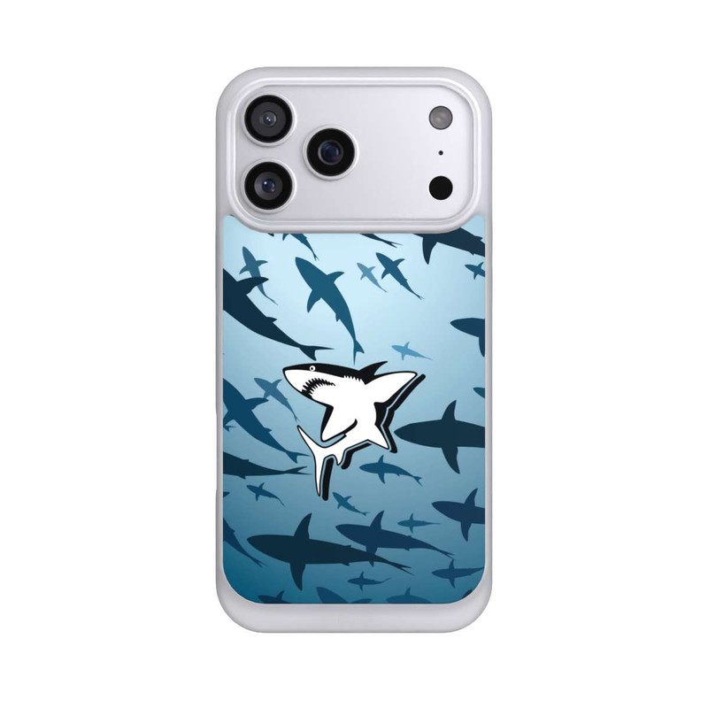 iPhone 17 Pro Max NIVOpure Haie Muster Blau