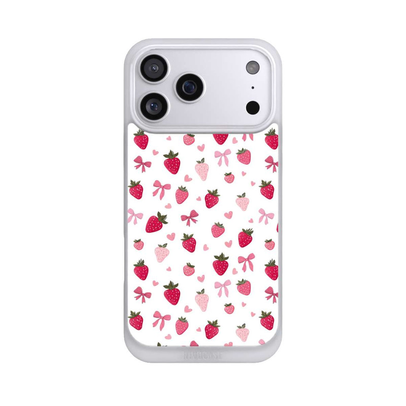 iPhone 17 Pro Max NIVOpure Erdbeer Herz Schleifen Muster Pink