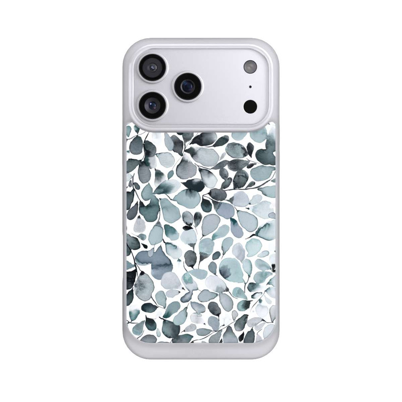 iPhone 17 Pro Max NIVOpure Eucalyptus Watercolor Leaves Grey