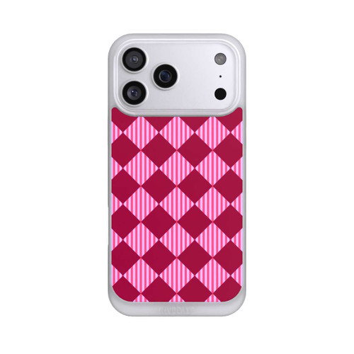 Apple iPhone 17 Pro Max NIVOpure Rauten Muster Rot Rosa