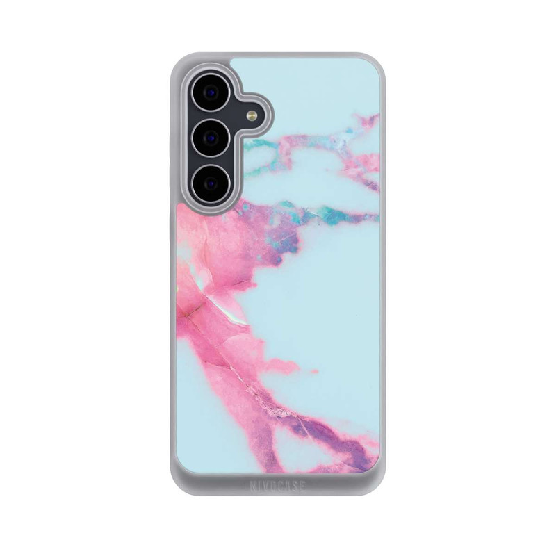 Galaxy S25 FE NIVOpure Light Blue Iridescent Vein Marble