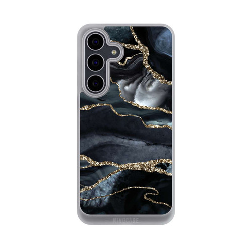 Samsung Galaxy S25 FE NIVOpure Dunkler Marmor Gold Glitzerlook