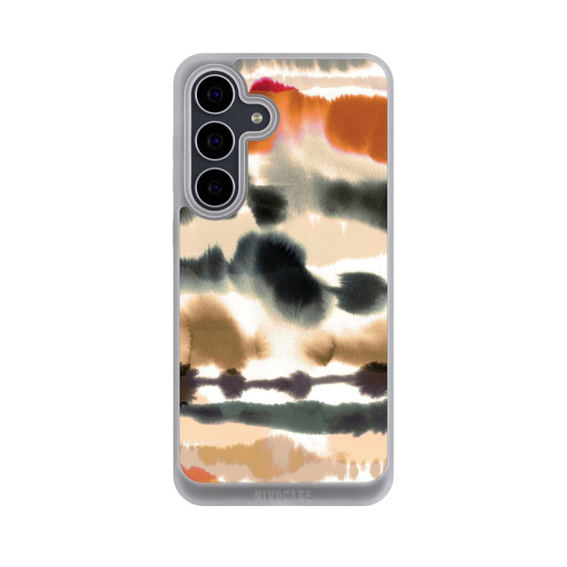 Galaxy S25 FE NIVOpure Lignes d'aquarelle nautique douces orange