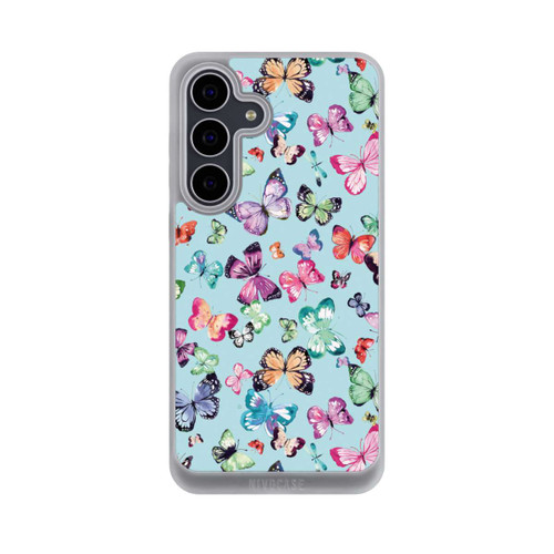 Samsung Galaxy S25 FE NIVOpure Papillons Rose Orange Bleu