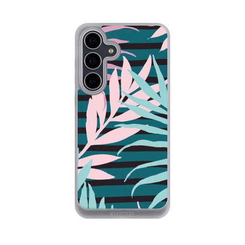 Samsung Galaxy S25 FE NIVOpure Pastell-Dschungelblätter rosa blaugrün