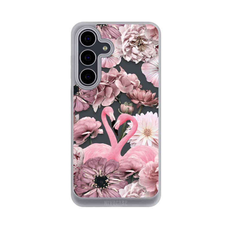 Galaxy S25 FE NIVOpure Flamingos in Blumen Muster