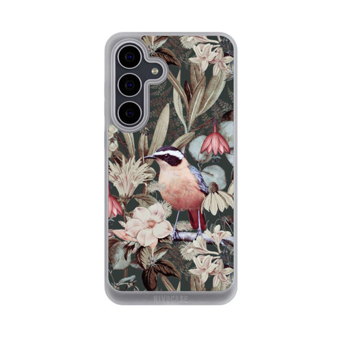 Samsung Galaxy S25 FE NIVOpure Orangefarbener Vogel im Vintage Blumenmuster