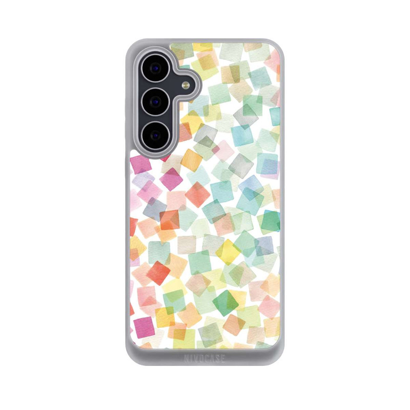 Galaxy S25 FE NIVOpure Confetti Geometric Plaids Rainbow