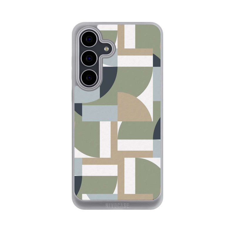 Galaxy S25 FE NIVOpure Futuristische Bauhaus Polygone Beige